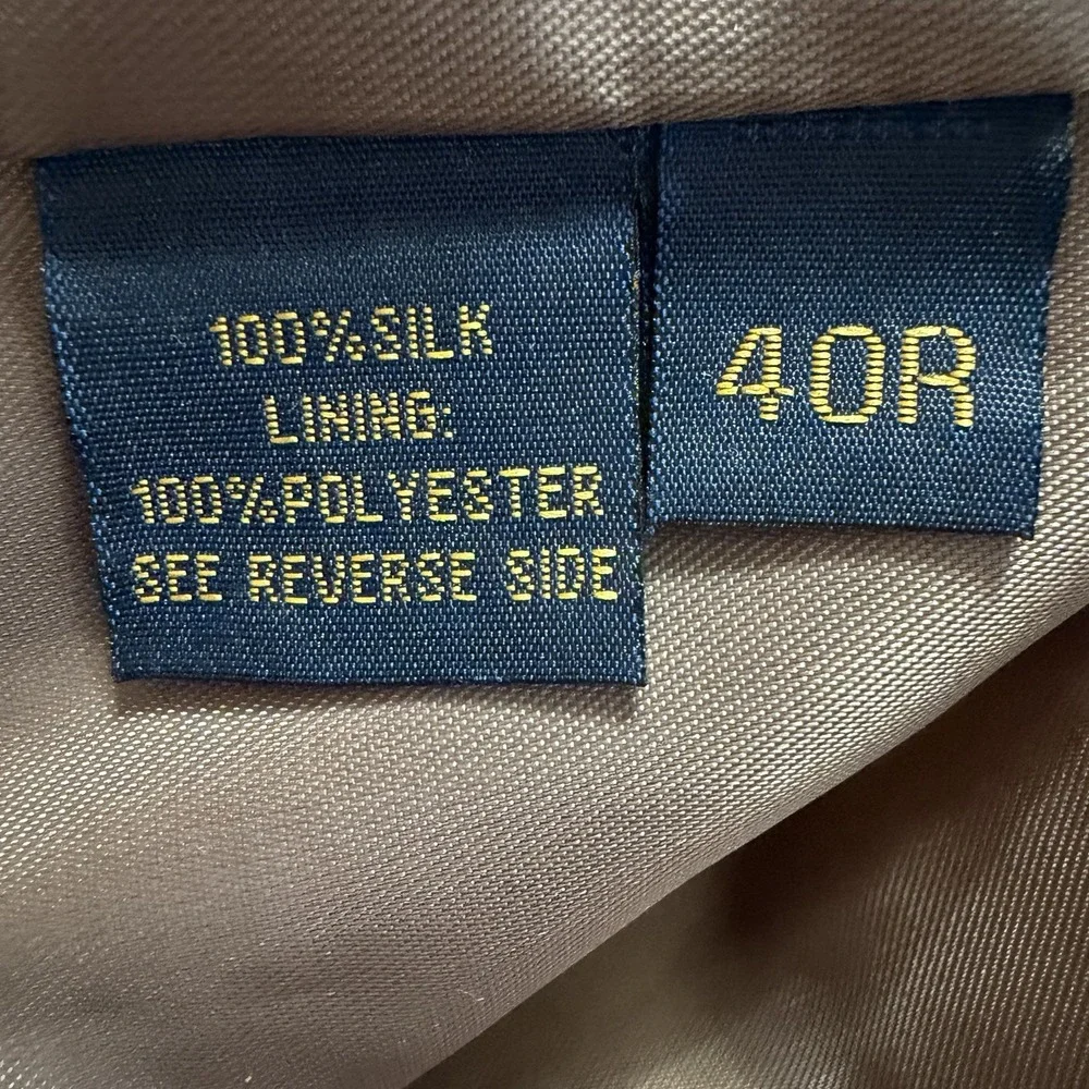 Circle S Dallas Cream Western Silk Herringbone Blazer 40R Rockabilly
